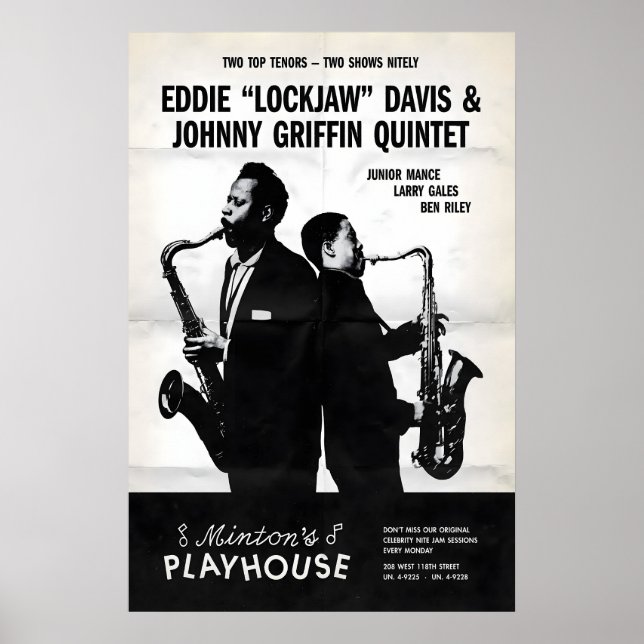 Póster de jazz de Eddie Lockjaw Davis - Johnny Gri (Frente)