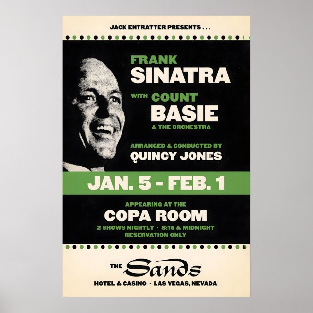 Póster de jazz de Frank Sinatra - Sinatra en el Sa (Frente)