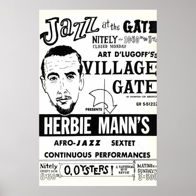Póster de jazz de Herbie Mann - Comin' Home Baby (Frente)