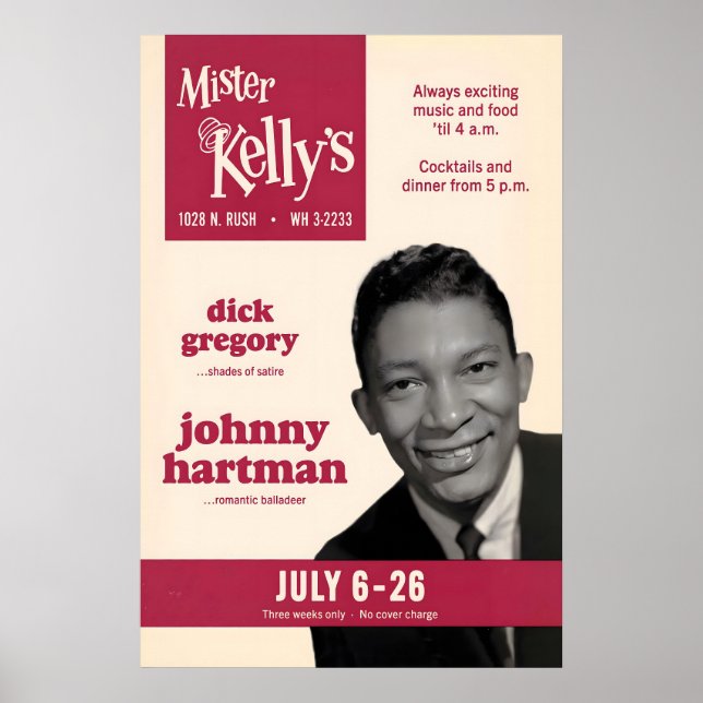 Póster de jazz de Johnny Hartman - Mister Kelly's (Frente)