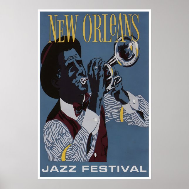 Póster de Jazz de Nueva Orleans Arte de Impresión  (Frente)
