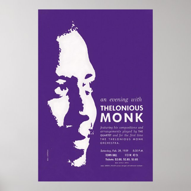Póster de jazz de Thelonious Monk - Orquesta y (Frente)