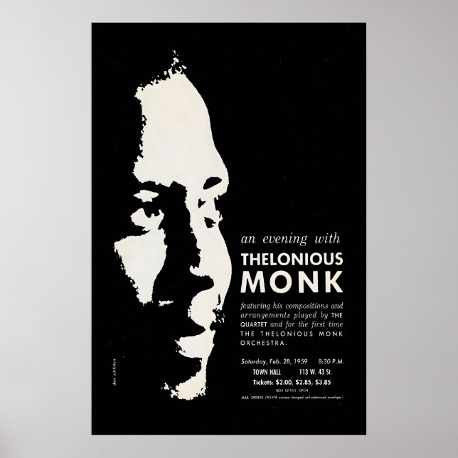 Póster de jazz de Thelonious Monk - Orquesta y (Frente)