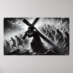 Póster de Jesús llevando la cruz