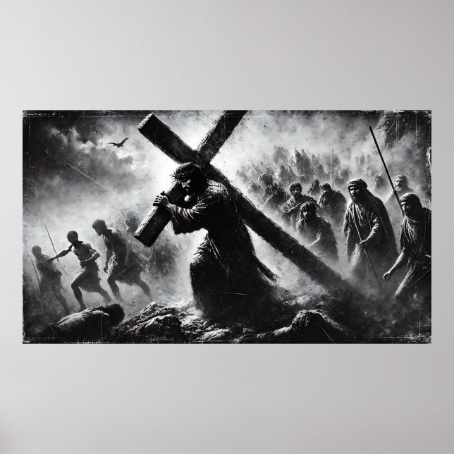 Póster de Jesús llevando la cruz (Frente)