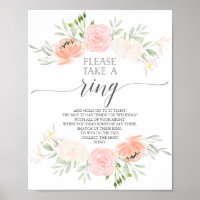 Póster de juego de anillo para ducha nupcial Paste