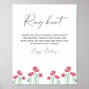 Póster de juego de búsqueda de anillos de verano p