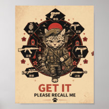 Póster de jugador Gato soldado táctico Por favor r