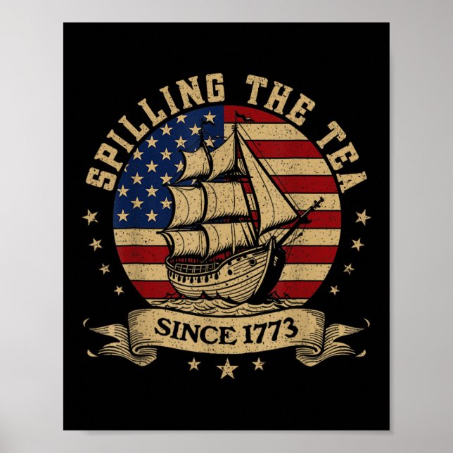 Póster De Julio Derramando El Té Desde La Enseñanza De Hi (Frente)