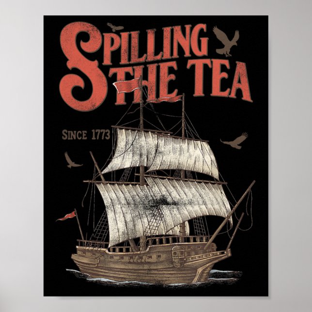Póster De Julio Derramando El Té Desde La Enseñanza De Hi (Frente)