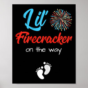 Póster De Julio Embarazo Shirt Lil' Firecracker En La Wa