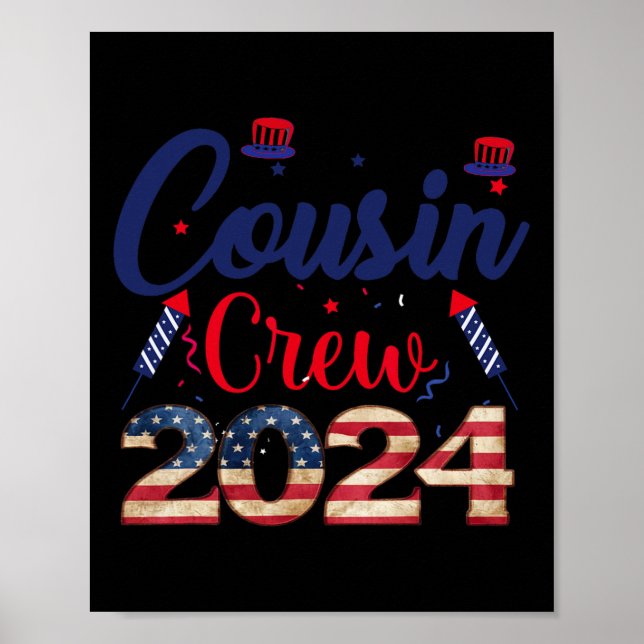 Póster De Julio Tripulación De Primos Para Niños Pequeños (Frente)