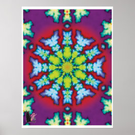 Póster de Kaleidoscopio de Collage Cinético Bloom