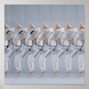 Póster de Karate Estereograma 3D