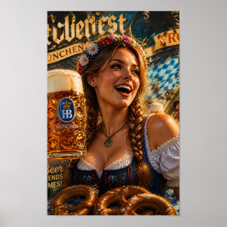 Póster de la Alegría del Festival Bávaro y Cerveza