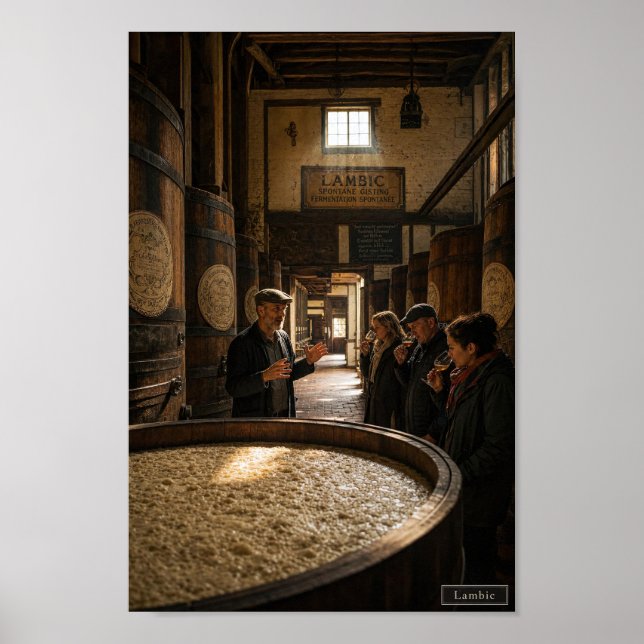 Póster de la atmósfera de la casa cervecera lambic (Frente)