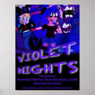 Póster de la banda Violet Nights