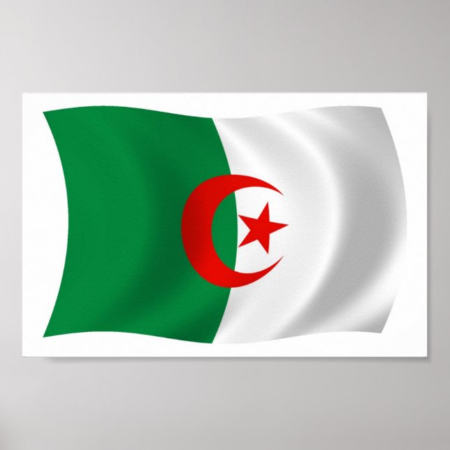Póster de la bandera de Argelia (Frente)