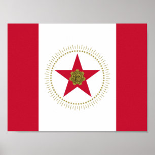 Póster de la bandera de Birmingham, Alabama