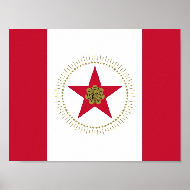 Póster de la bandera de Birmingham, Alabama (Frente)