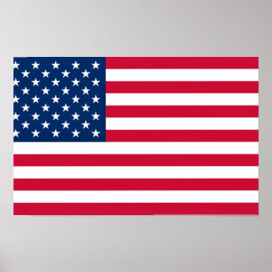 Póster de la bandera de EE. UU. Estados Unidos de