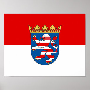 Póster de la bandera de Hesse