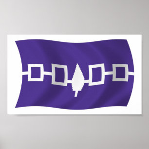 Póster de la bandera de la Confederación Iroquois