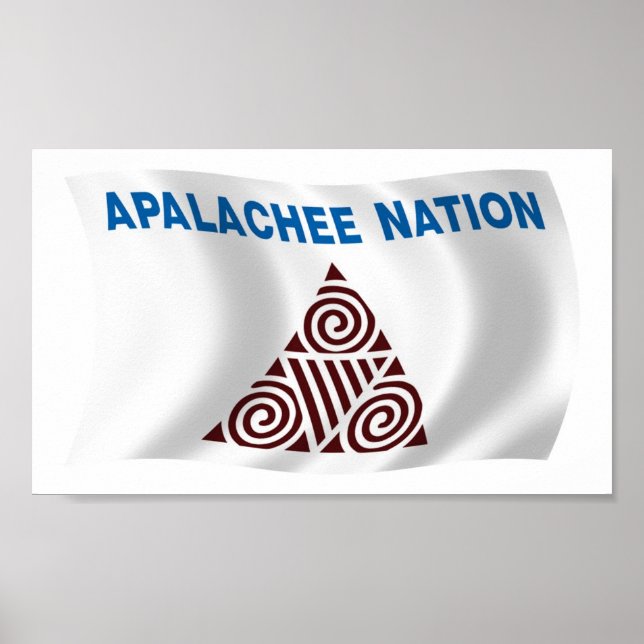 Póster de la Bandera de la Nación Apalachee (Frente)