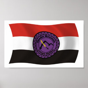 Póster de la Bandera de la Nación Lenape de Thunde