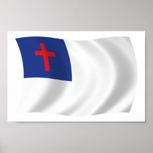 Póster de la Bandera de la Religión Cristiana