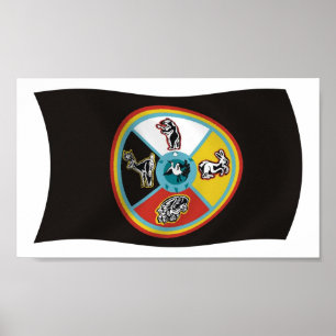 Póster de la bandera de la tribu Sault Ste. Marie