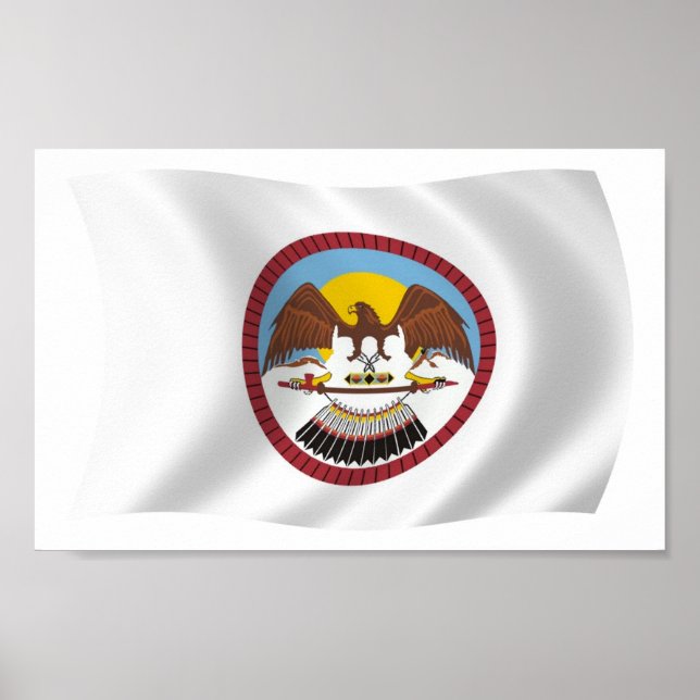 Póster de la Bandera de la Tribu Ute (Frente)