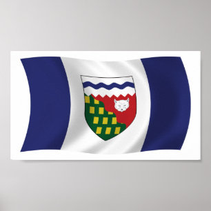 Póster de la bandera de los Territorios del Noroes