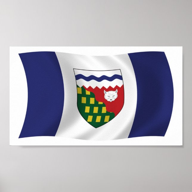 Póster de la bandera de los Territorios del Noroes (Frente)
