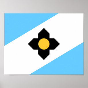 Póster de la bandera de Madison, Wisconsin