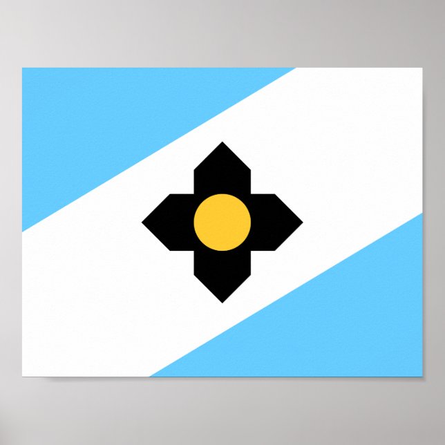 Póster de la bandera de Madison, Wisconsin (Frente)