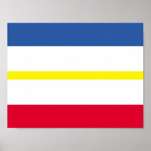 Póster de la bandera de Mecklemburgo-Pomerania Occ