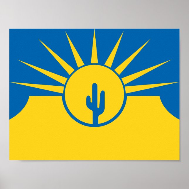 Póster de la bandera de Mesa, Arizona (Frente)