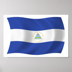 Póster de la Bandera de Nicaragua