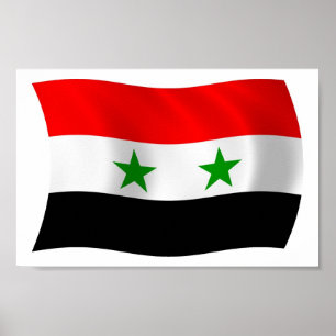 Póster de la bandera de Siria