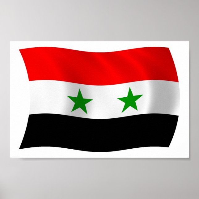 Póster de la bandera de Siria (Frente)