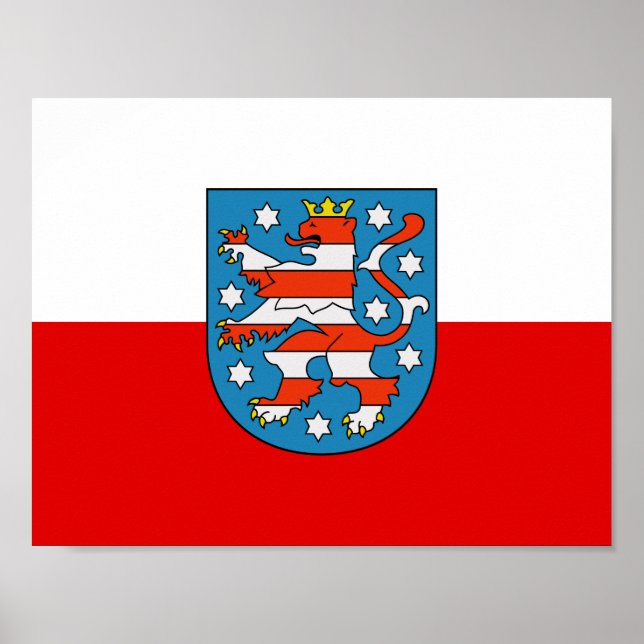 Póster de la bandera de Turingia (Frente)