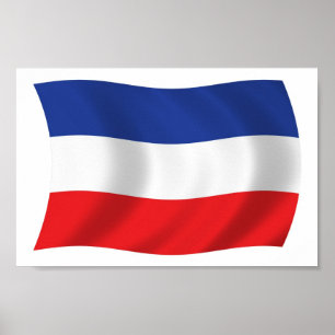 Póster de la bandera de Yugoslavia