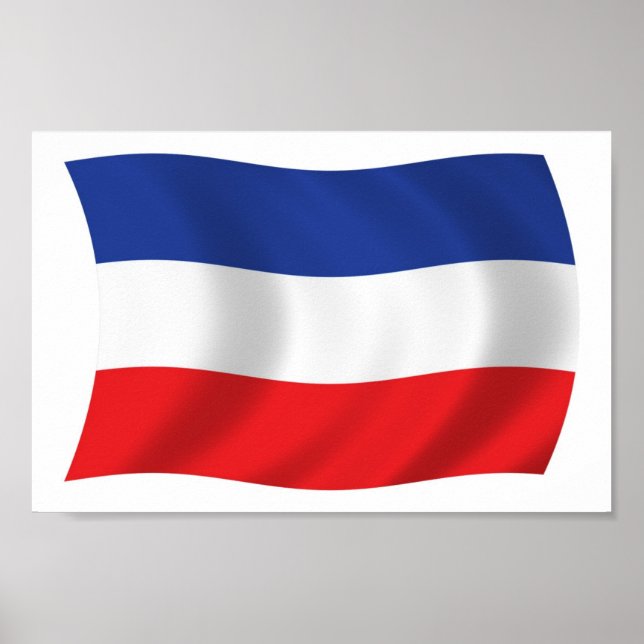 Póster de la bandera de Yugoslavia (Frente)