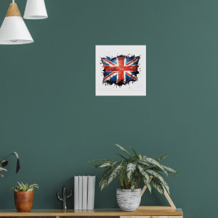 Póster de la bandera del Reino Unido