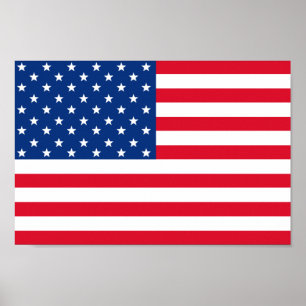 Póster de la bandera estadounidense