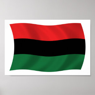 Póster de la Bandera Panafricana (UNIA)