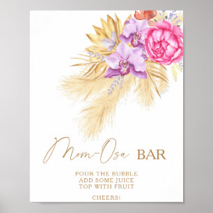 Póster de la barra Mom-Osa de hierba de las pampas