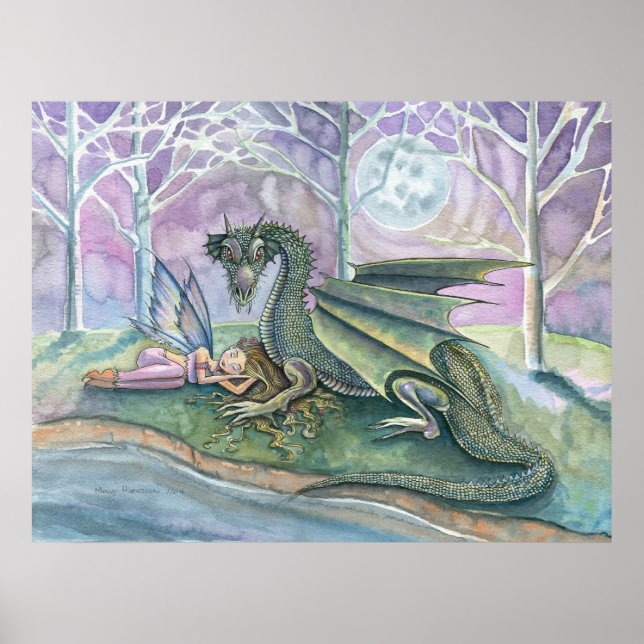 Póster de la Bella Durmiente y el Dragón (Frente)