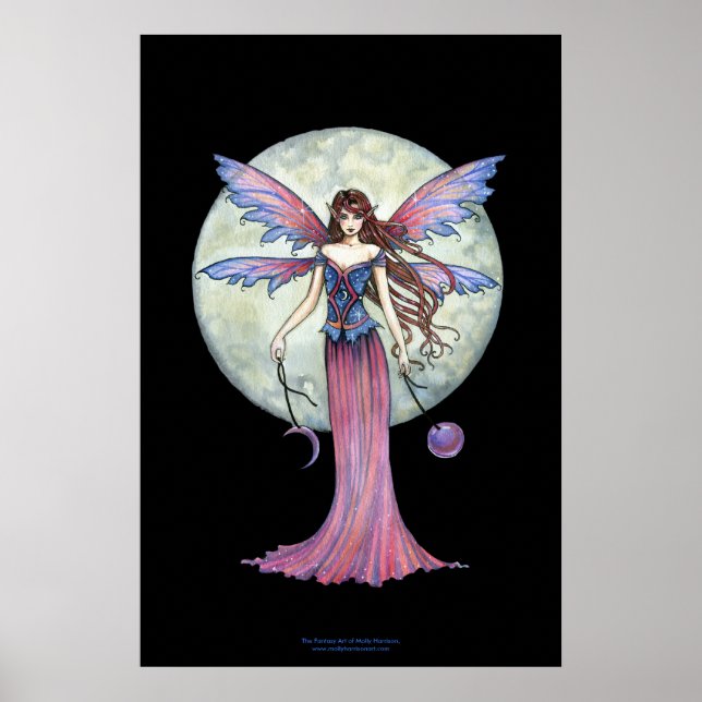 Póster de la bella hada de la luna de Molly Harris (Frente)